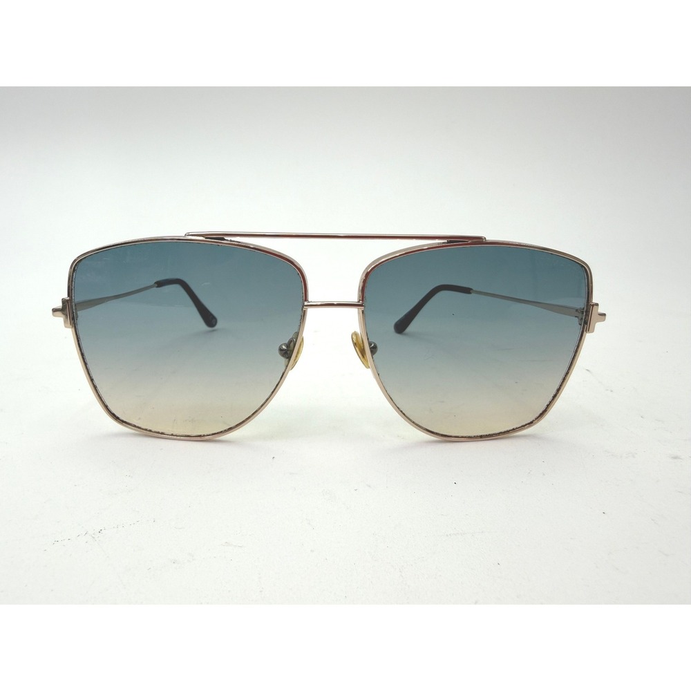 Tom Ford Reggie TF838 Rose Gold Aviator Sunglasses Blue Gradient 61mm Italy